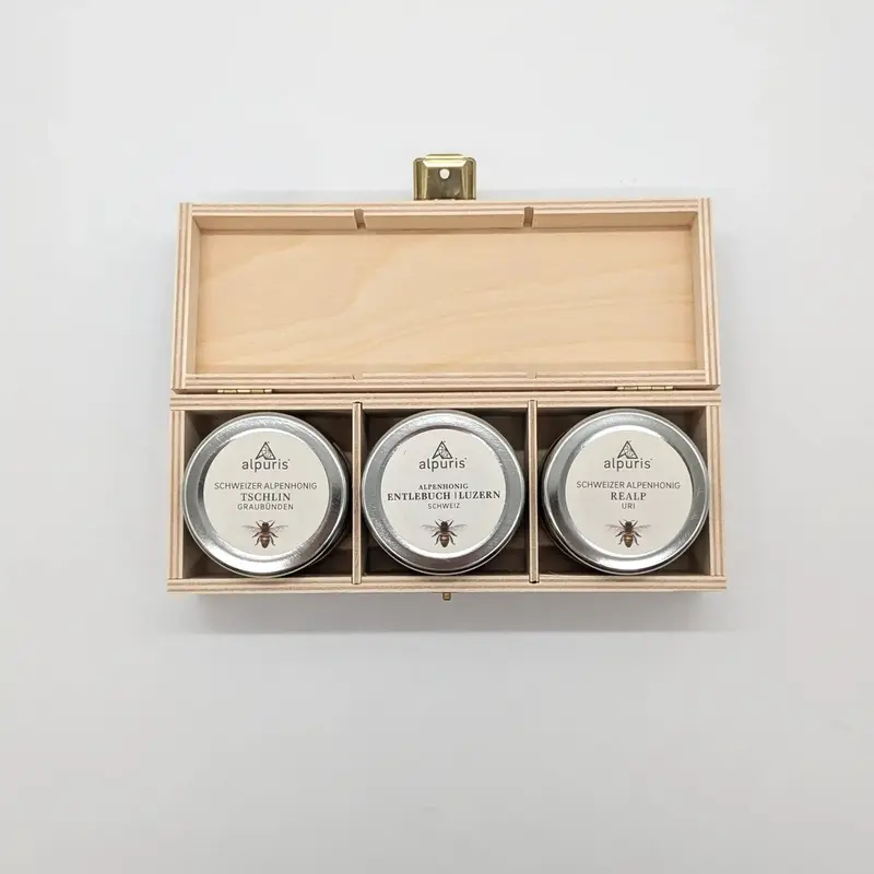 3 Alpenhonige in der Traditions-Box