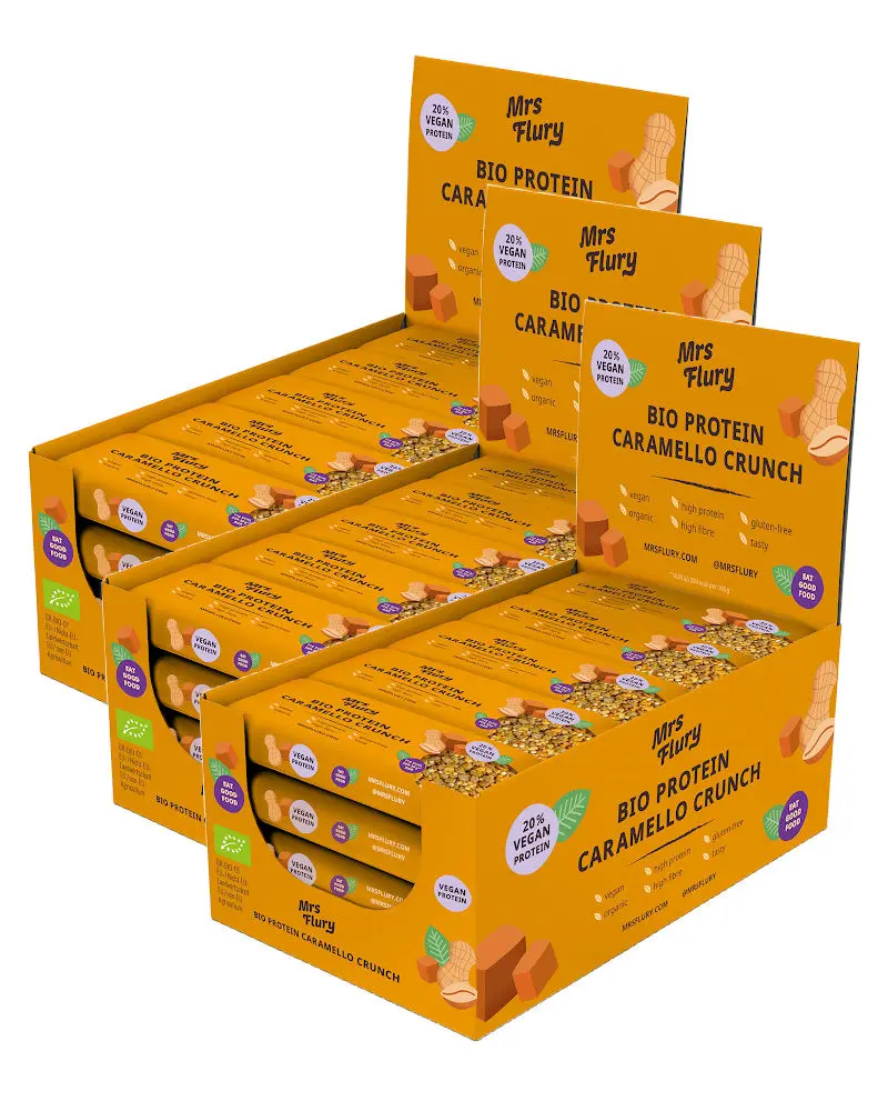 3 Boxen Bio Caramello Crunch Riegel 3 * 15 Riegel à 30g