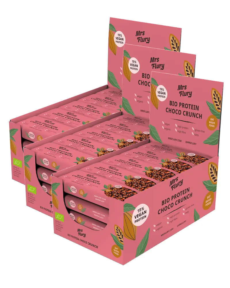 3 Boxen Bio Choco Crunch Riegel 3 * 15 Stück à 30g