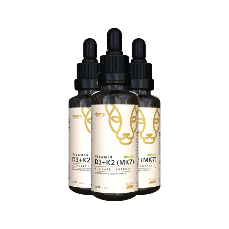 3x Vitamin D3/K2Vital MK7 Tropfen mit BIO Mohnöl