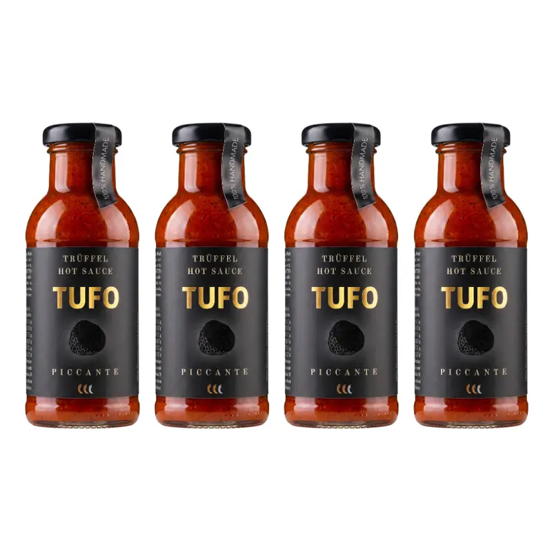 4 x TUFO Trüffel Hot Sauce „PICCANTE“ (2x 250 ml)
