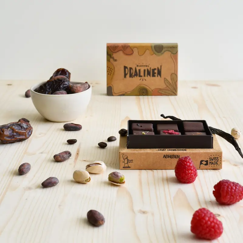 6er Dattel-Pralinen handgemacht | Schweizer Qualität ohne Kristallzucker