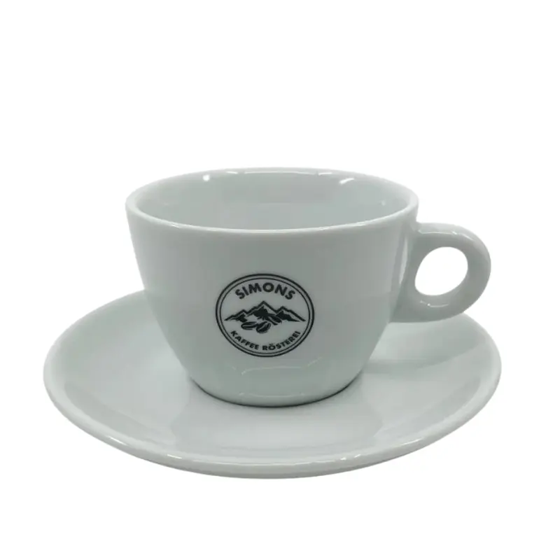 6er Set Cappuccino Tasse / Café Crème Tasse Simons Kaffee Rösterei