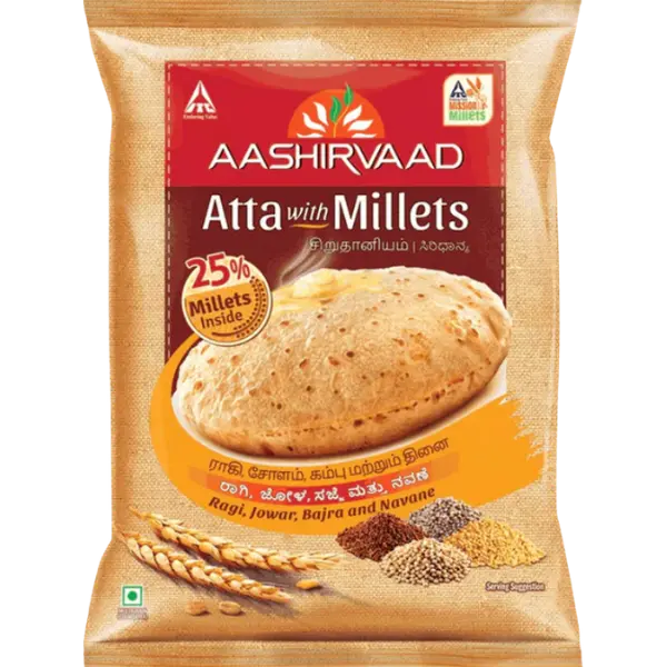 Aashirvaad Atta Flour With Millets - 2 kg