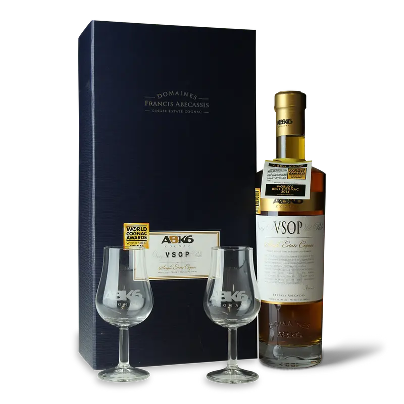 Abécassis ABK6 VSOP Grand Cru GP mit 2 Gläsern