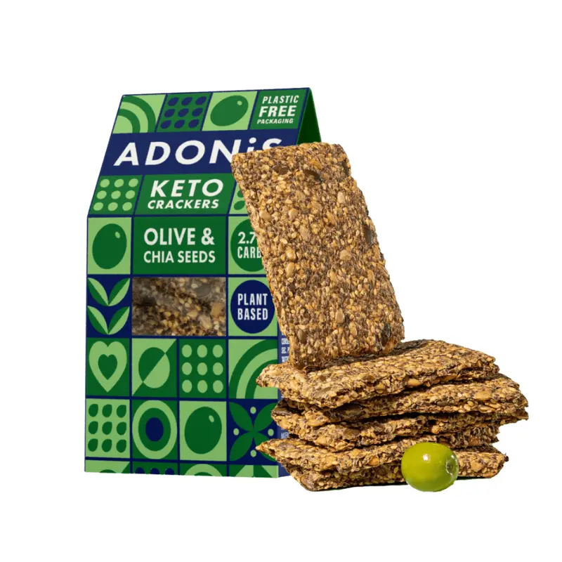 ADONIS – Keto-Cracker Oliven & Chiasamen – 60g