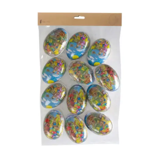 Äggjaktsägg 9cm 12-p - Easter Eggs for egghunt 9cm, 12p