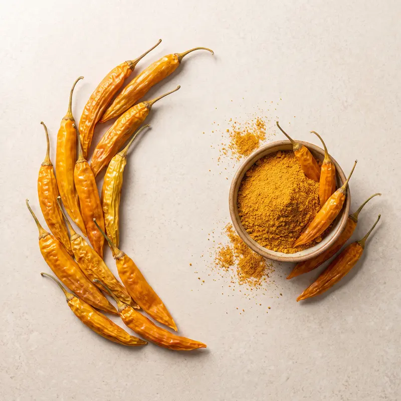 Aji Amarillo Chilipulver | fruchtig-scharf, exotisch | im Beutel | 25 g