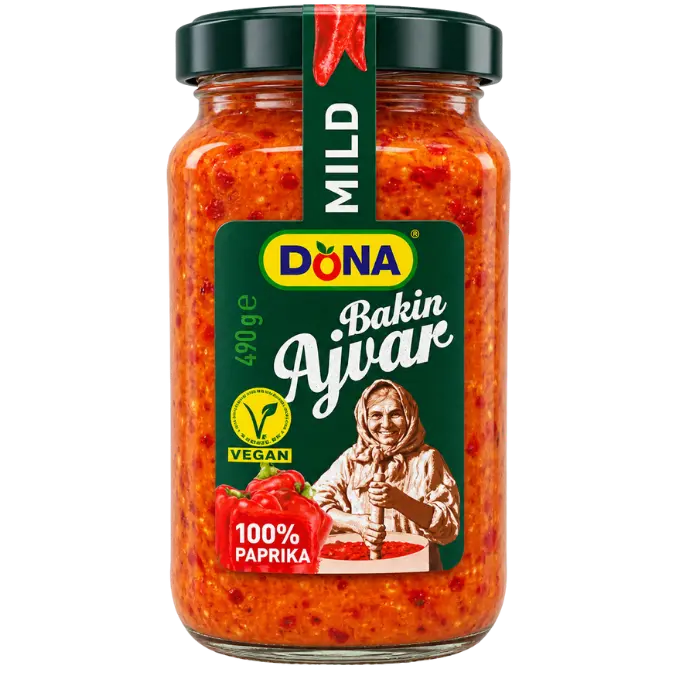 Ajvar Quattro Mild 100% Paprika – 490 g