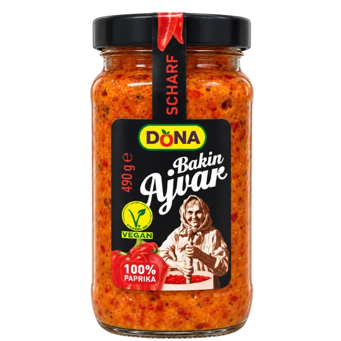 Ajvar Quattro Scharf with 100% Paprika - 490 g