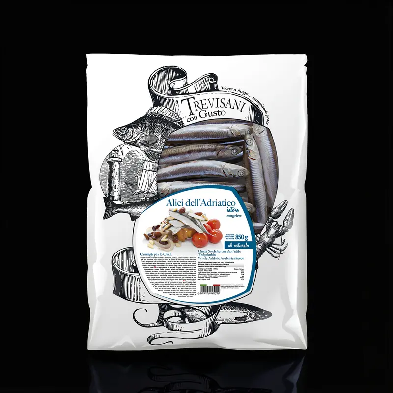 Alici dell'Adriatico, ganze Sardellen, 850 g