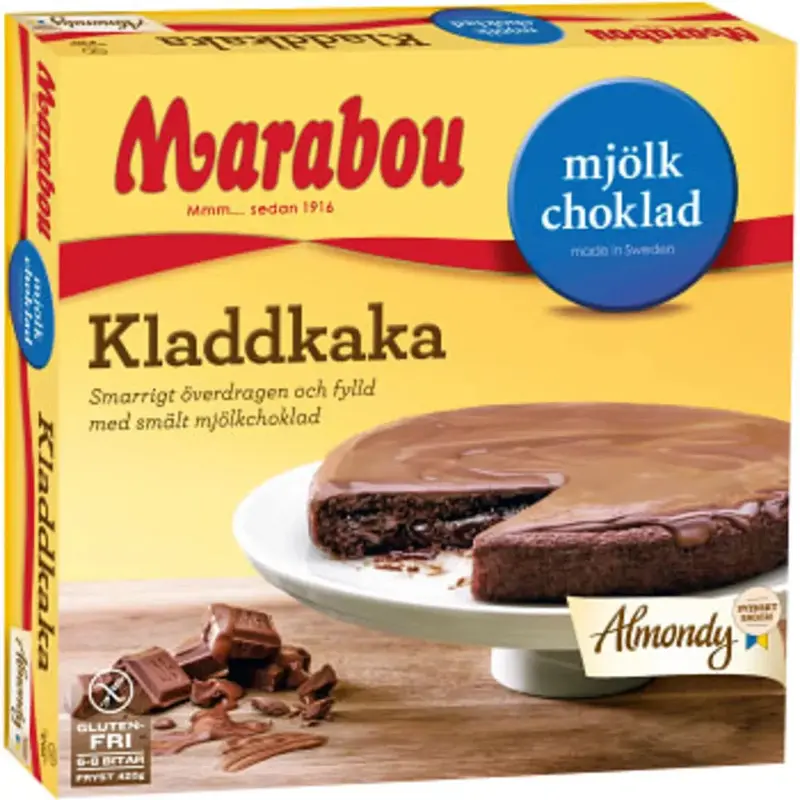 Almondy Kladdkaka Marabou Fryst - Almond cake, Frozen - 420 g