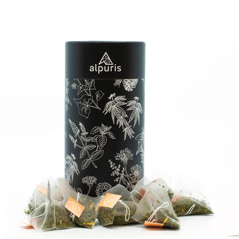 Alpuris Alpenkräutertee CORVATSCH mit Orangenminze & Ringelblume in der Teedose (BioSuisse)