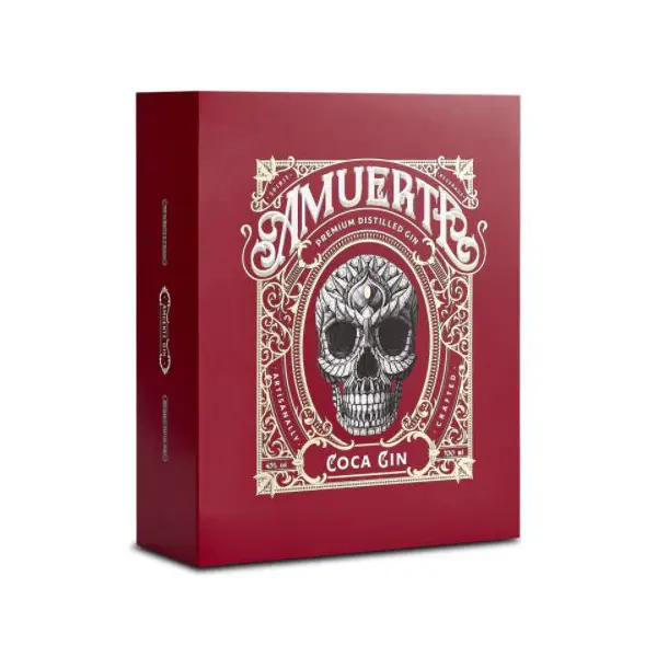 Amuerte Red Coca Leaf Gin Limited Edition Geschenkset mit 2 Gläsern - 70cl