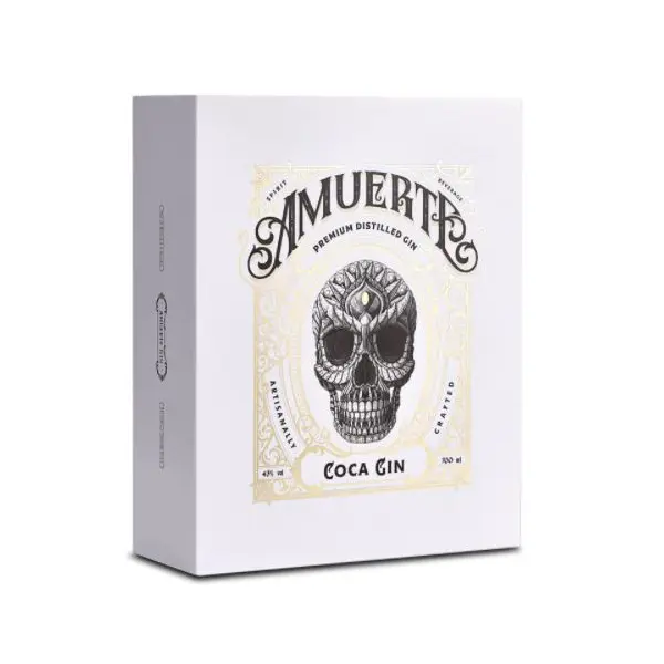 Amuerte White Coca Leaf Gin Geschenkset mit 2 Gläsern - 70cl