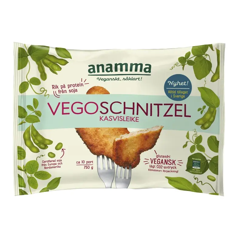 Anamma glutenfri Vegoschnitzel - Frozen Vegetarian Schnitzel Gluten-free 750g