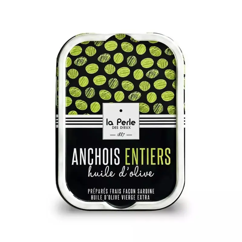 Anchois entiers à l'huile d'olive vierge extra