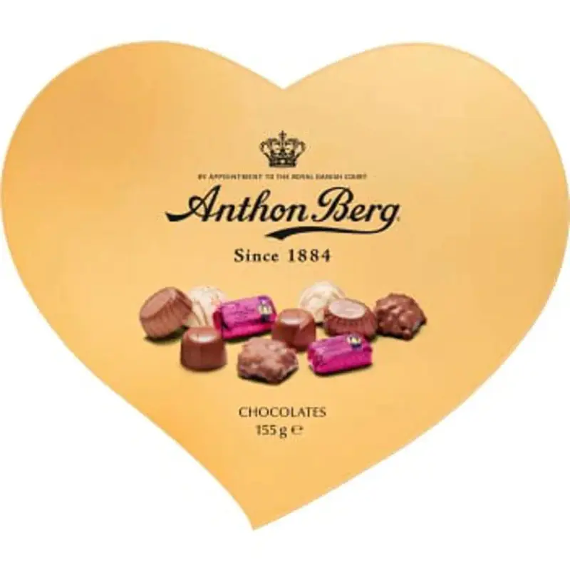Anthon Berg Hjärtformad Guldask - Heart-shaped Guldask - 155 g