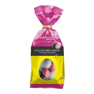 Anthon Berg Marsipanägg Lakrits - Marzipan Eggs Liquorice, 124gr