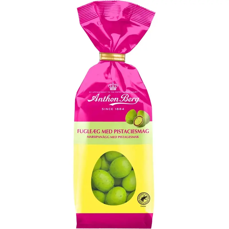 Anthon Berg Påsk Dragé Marsipanägg Pistagesmak - Marzipan Eggs Pistachio , 124gr