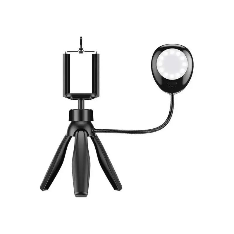 Apexel Telefonhalter/Stativ APL-JJ21FL mit LED-Licht (schwarz)
