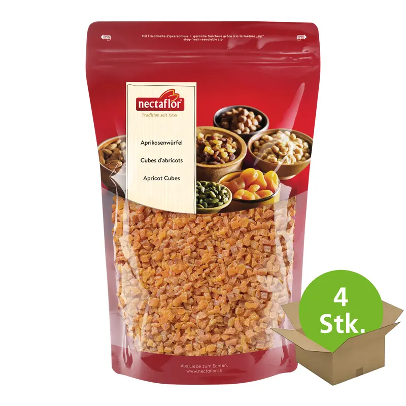 Aprikosen-Würfel