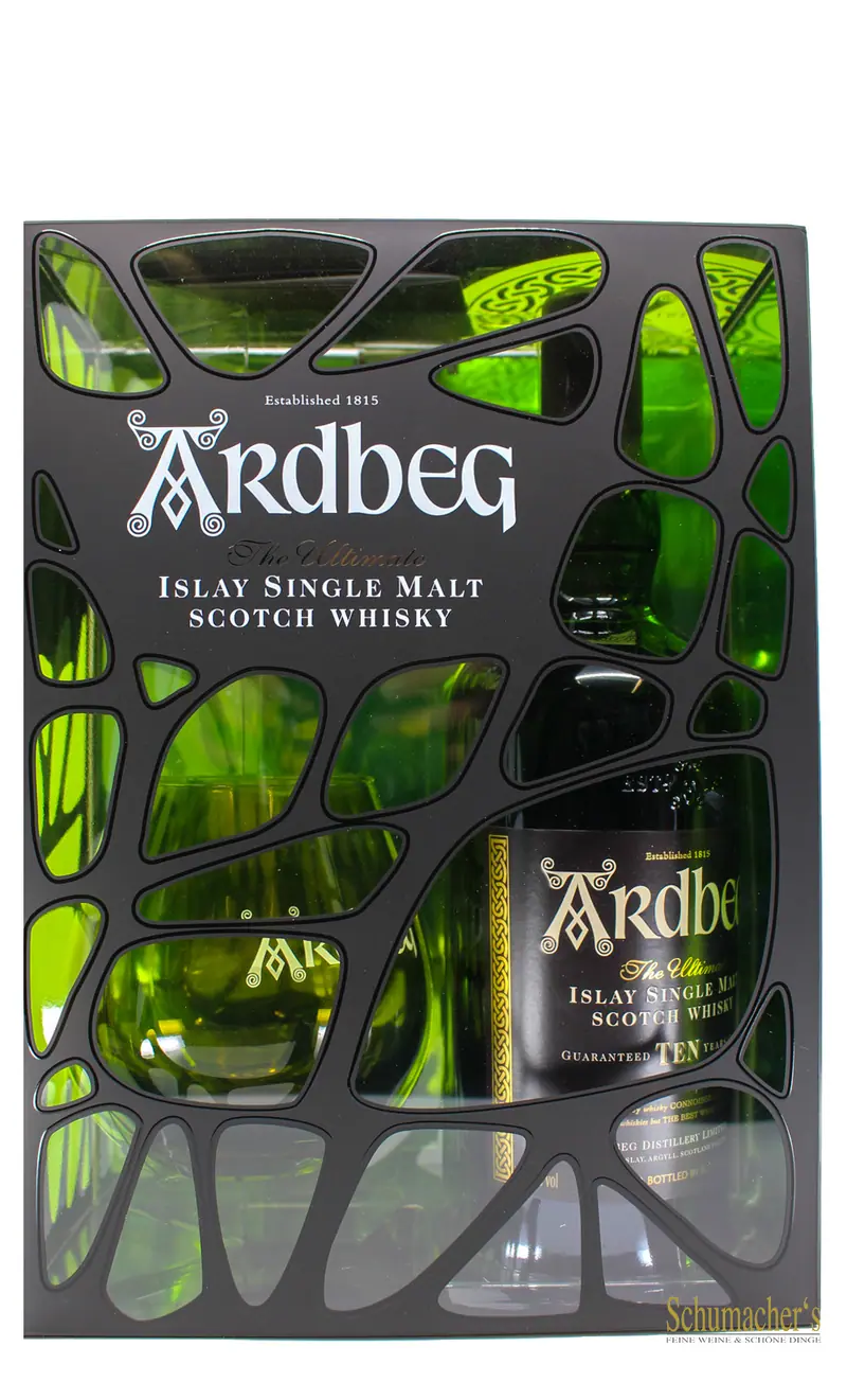 Ardbeg 10 Years Geschenkpackung mit Glas