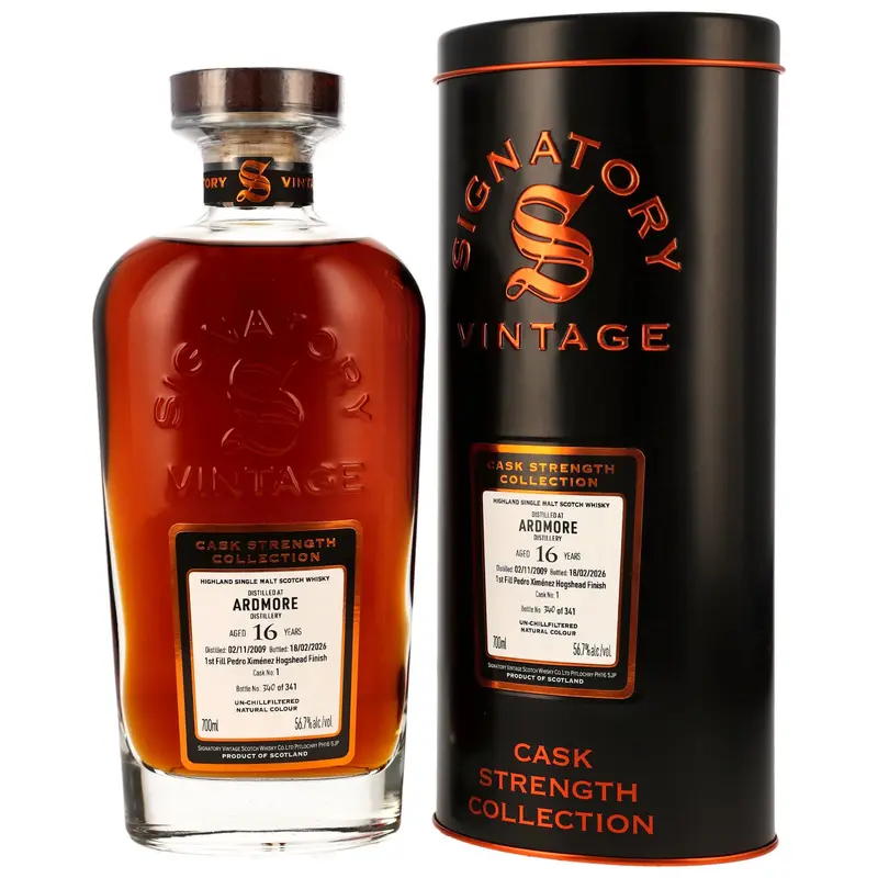 Ardmore 2009/2026 - 16 y.o. - 1st Fill PX Sherry Cask Finish #1 - Sig CS
