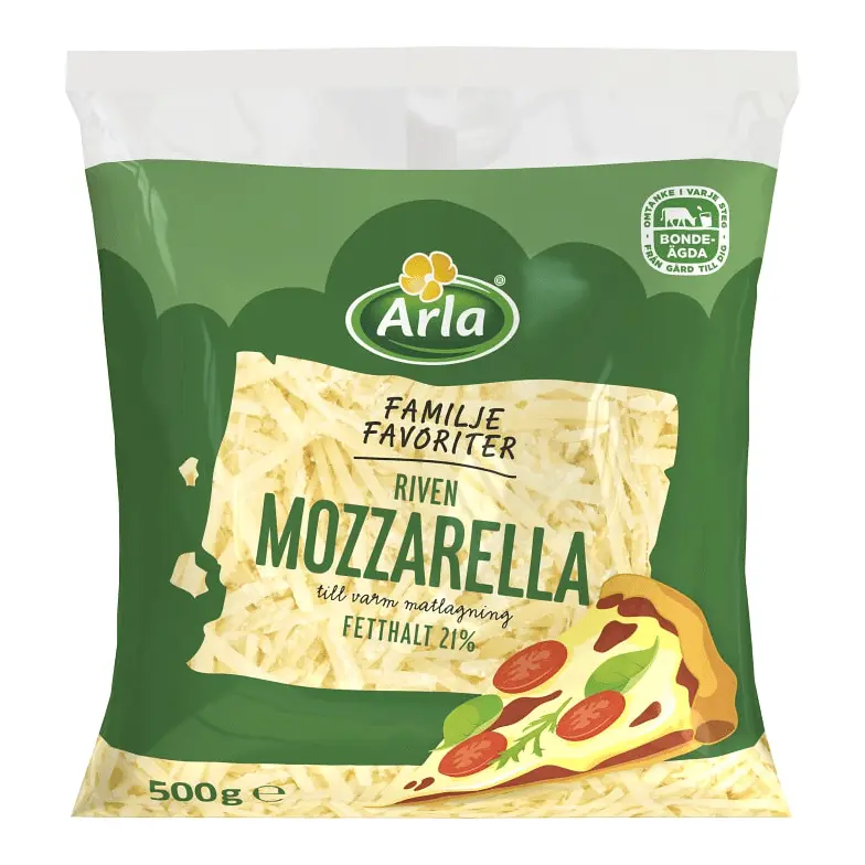 Arla Mozzarella 21% Riven - Grated Mozzarella 500g