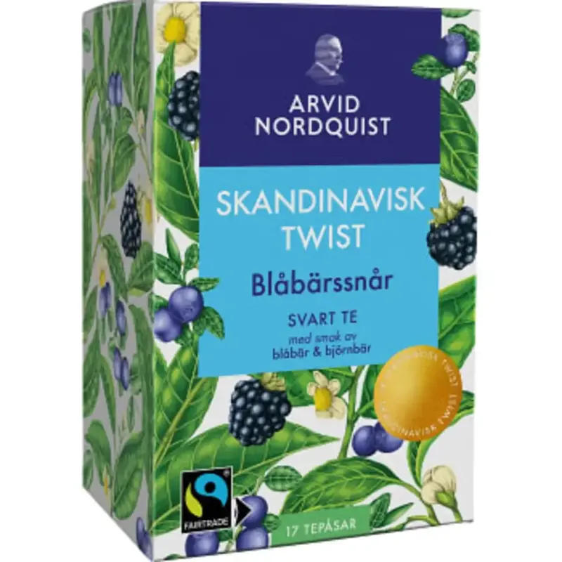 Arvid Nordquist Svart Te Blåbärssnår 17-p - Black Tea Blueberry Eco 17-p
