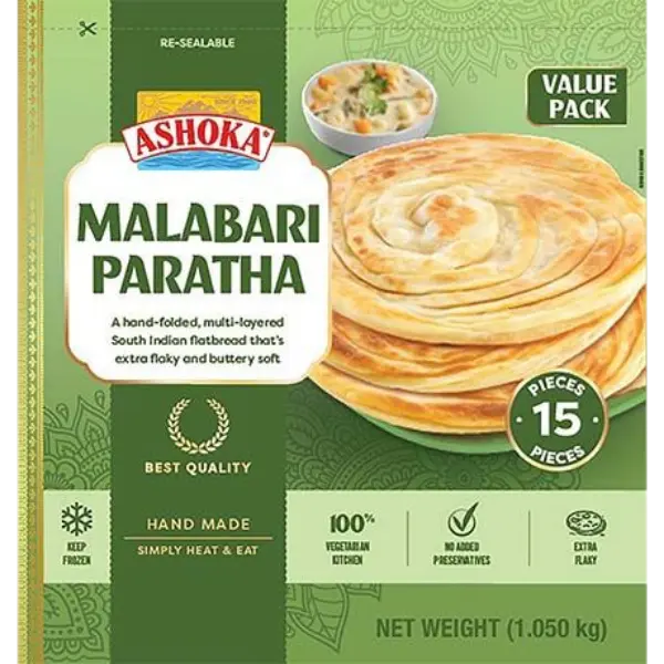 Ashoka Malabari Paratha Family Pack (15 pcs) – 1050 g