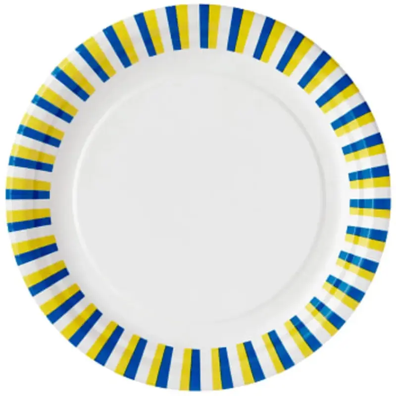 Assiett Svenska flaggan 18cm 12-p - Assiett Swedish flag 18cm 12-p