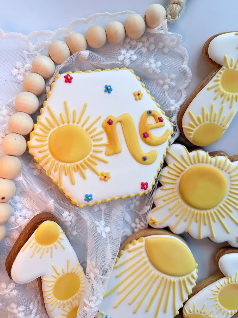 Baby Geburtstagscookies Set aus 10 Cookies
