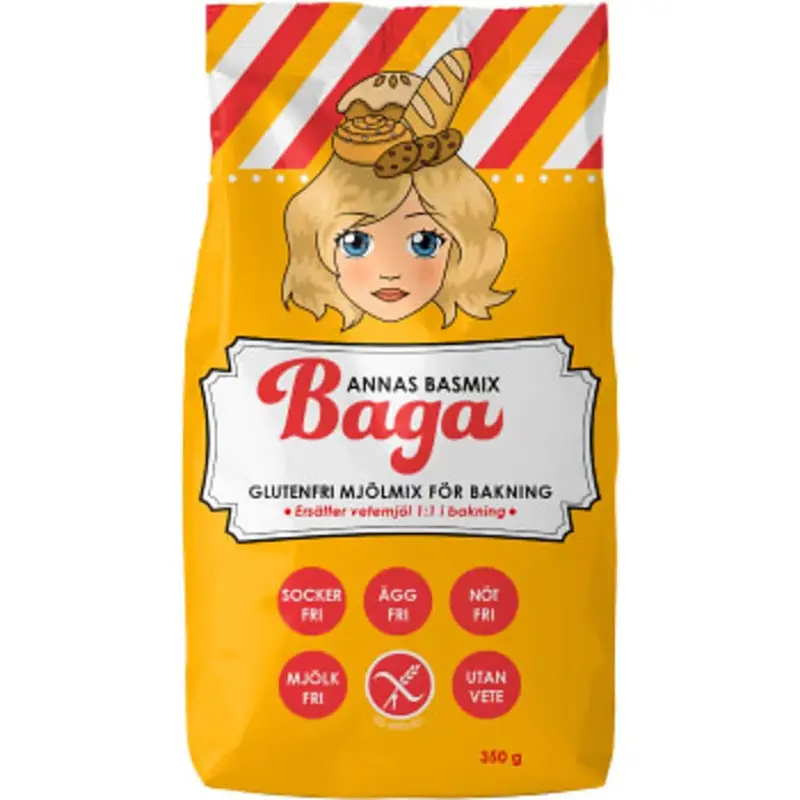 BAGA Annas Glutenfria Basmix - Gluten Free Base Mix - 350 g