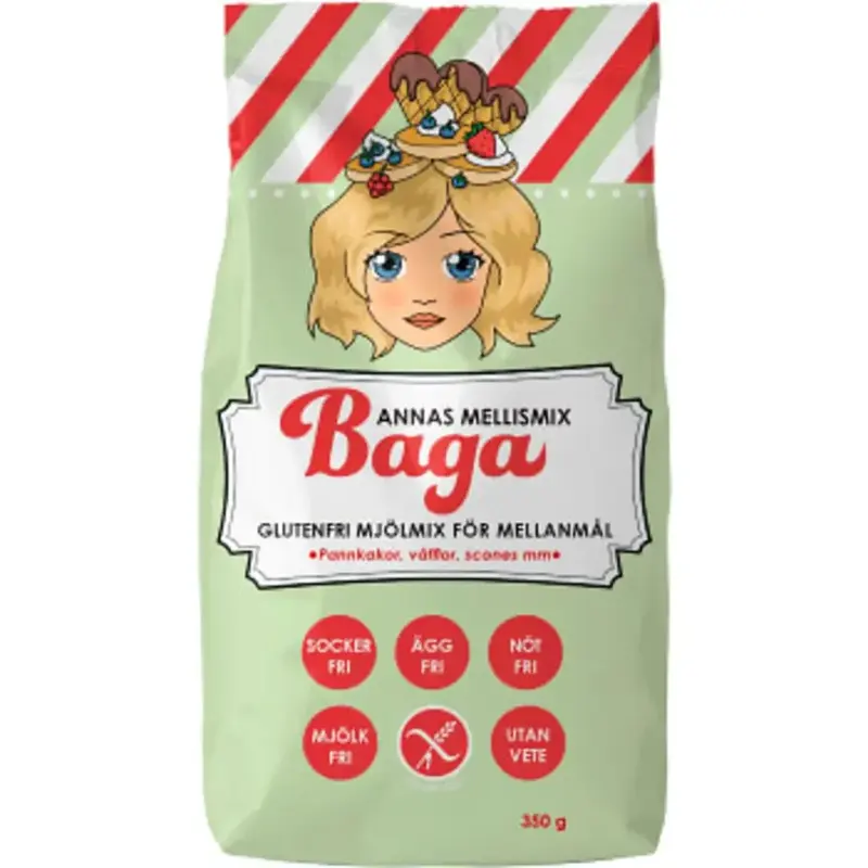 BAGA Annas Glutenfria Mellismix  - Gluten-Free Sweet Mix  - 350 g