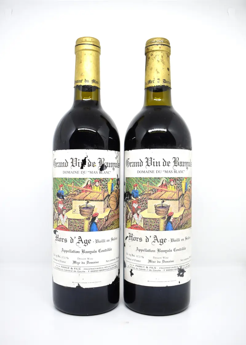 Banyuls - Hors d'Age - Vieilli en Solera - Domaine du Mas Blanc - Parcé et Fils (circa 1990)