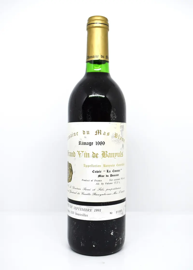 Banyuls Rimage 1989 - Cuvée la Coume - Domaine du Mas Blanc - Parcé et Fils