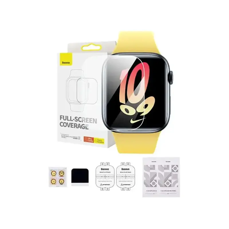 Baseus 40mm Schutzfolie kompatibel mit Apple Watch 4/5/6/SE/SE 2