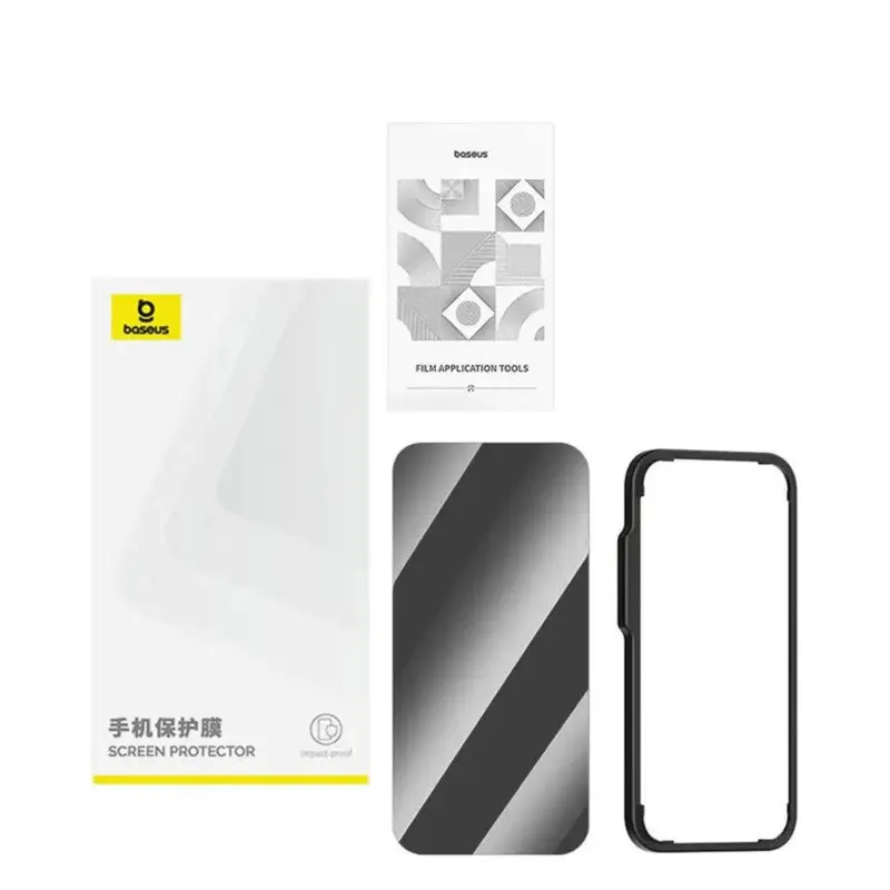 Baseus Sichtschutz-Glas Superior for iPhone 15 +Reinigungskit and EasyStick (clear)