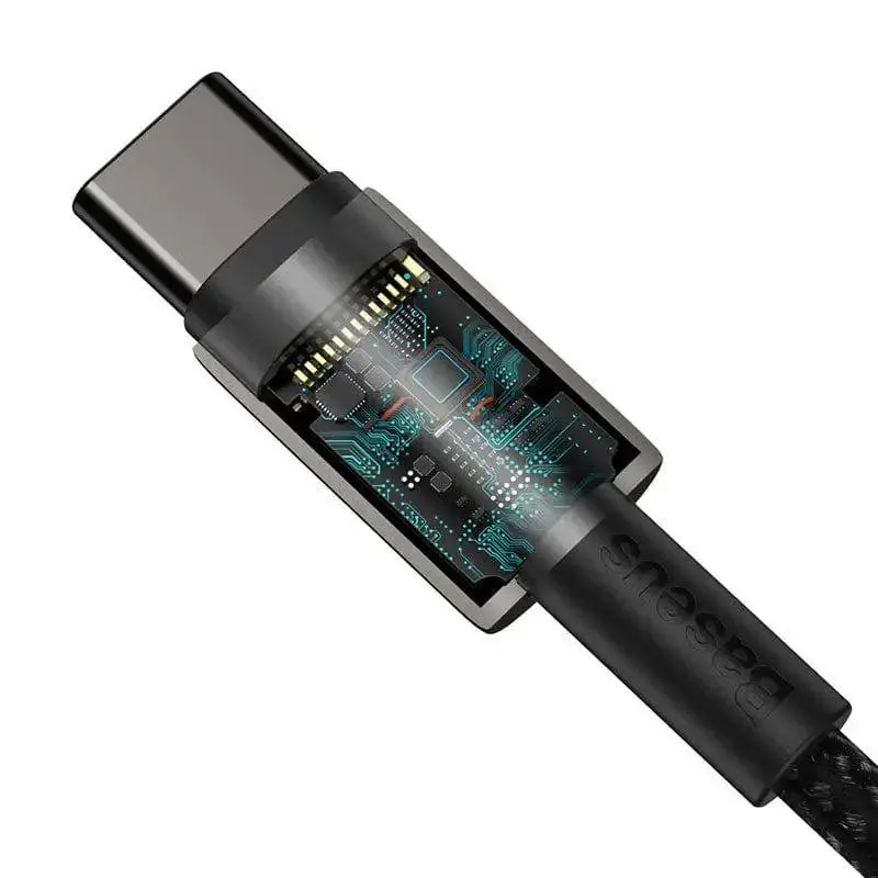 Baseus Tungsten Gold Fast Charging Datenkabel Type-C (USB-C) 100W 2m schwarz