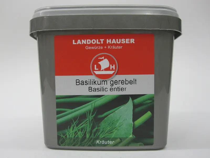 Basilikum ganz gerebelt 150g in der LH Box