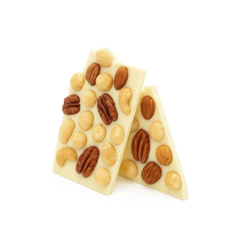 Bean to Bar - Weiße Bruchschokolade mit Gold Coast Mix