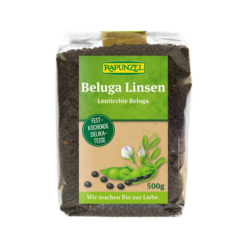 Beluga Linsen, Bio, 500g