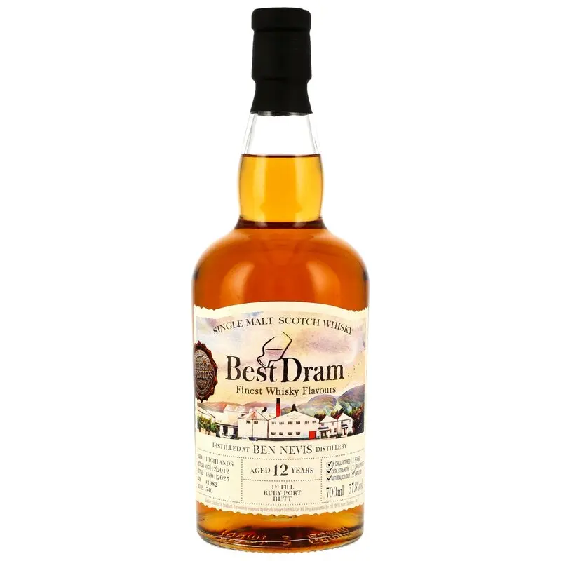 Ben Nevis 2012/2025 - 12 y.o. - 1st Fill Ruby Port Butt #1982 (Best Dram)