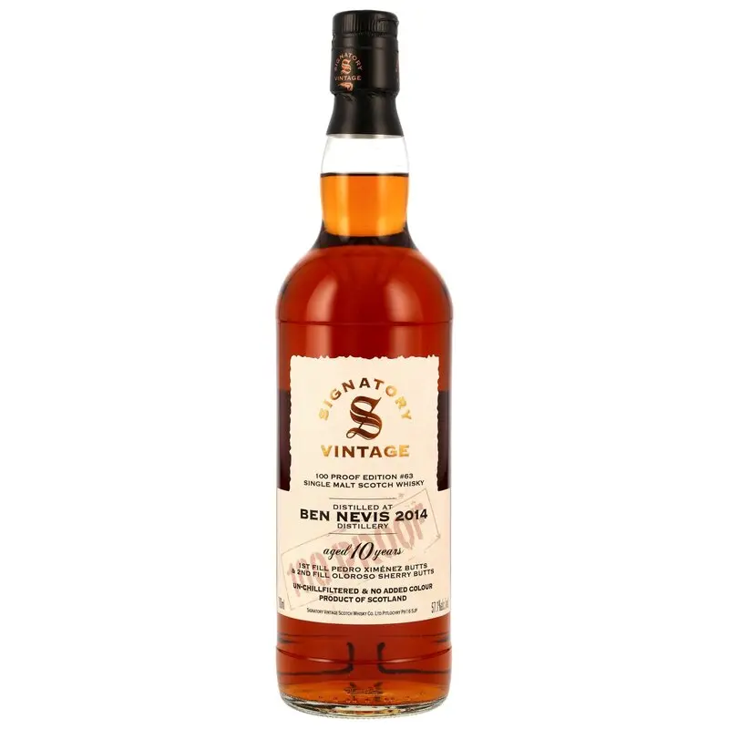 Ben Nevis 2014/2025 - 10 y.o. - Signatory 100 PROOF Edition #63