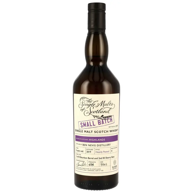 Ben Nevis 2019/2025 - 6 y.o. Peated - 1st Fill Bourbon Barrel & 2nd Fill Sherry Butt - Small Batch (SMoS)