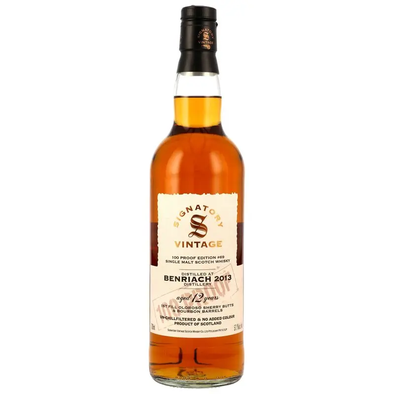 Benriach 2013/2025 - 12 y.o. - 1st Fill Oloroso Sherry & Bourbon Casks - Signatory 100 PROOF Edition #69