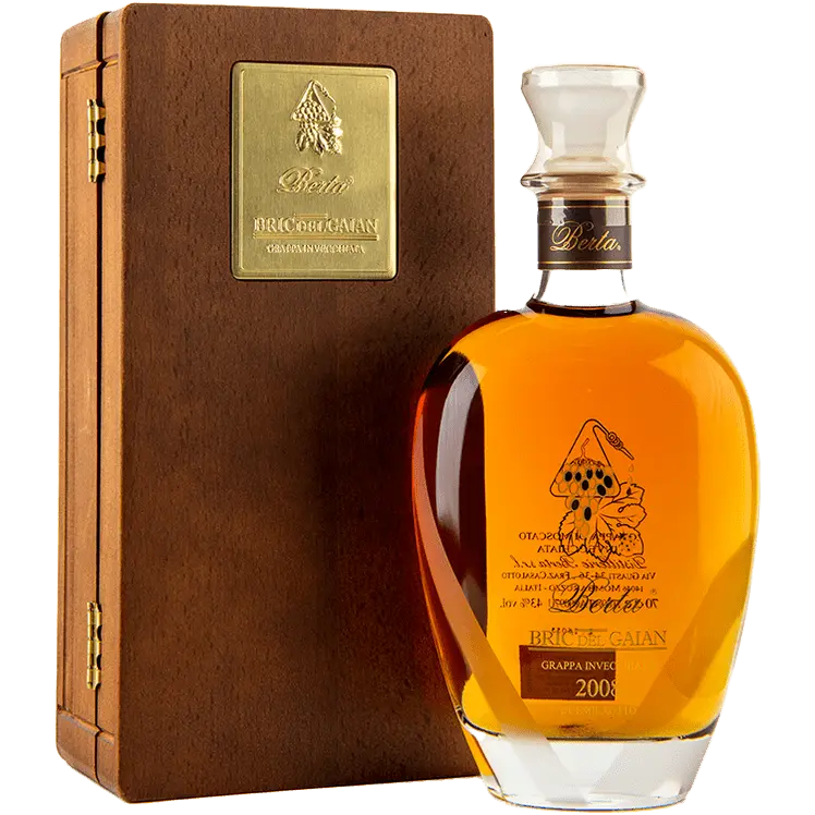 Berta Grappa Bric del Gaian mit Holzkiste 43%