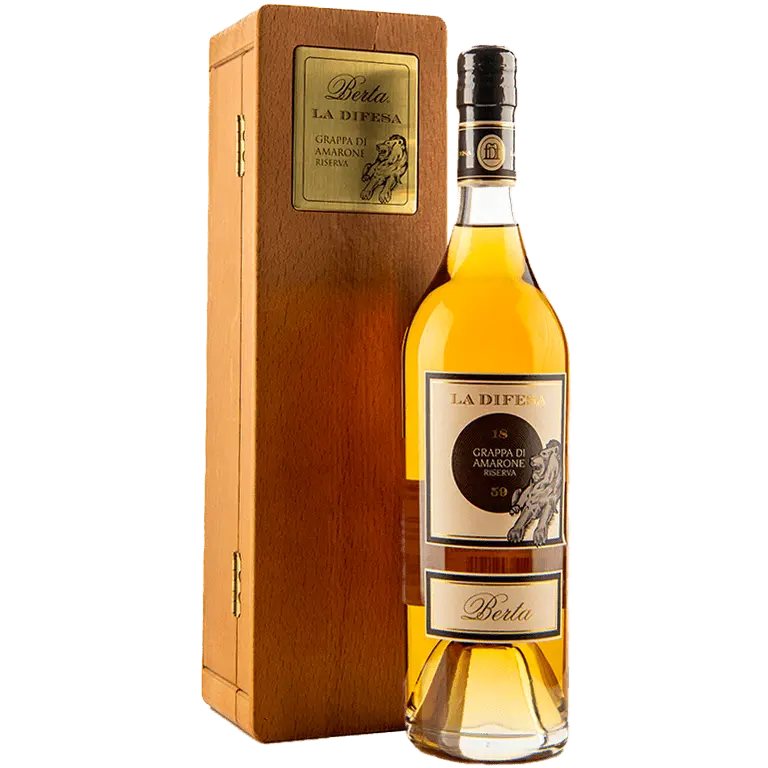 Berta Grappa La Difesa Amarone Riserva mit Holzkiste 43%