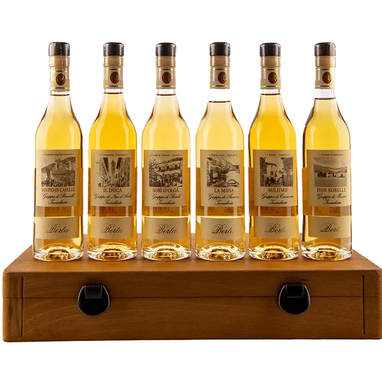 Berta Grappa Set 6x FDF -Linie in Holzkiste 40%
